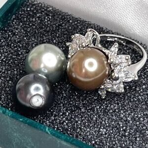 Ross Simons Ring Size 5 Pearl White Gold over 925 Sterling Silver O27